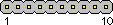10 pin single row male connector view and layout